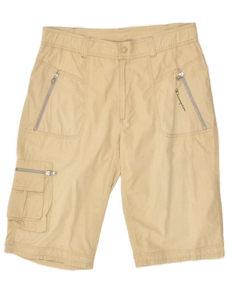 CHAMPION Mens Cargo Shorts Small W34 Beige Cotton | Vintage Champion | Thrift | Second-Hand Champion | Used Clothing | Messina Hembry 