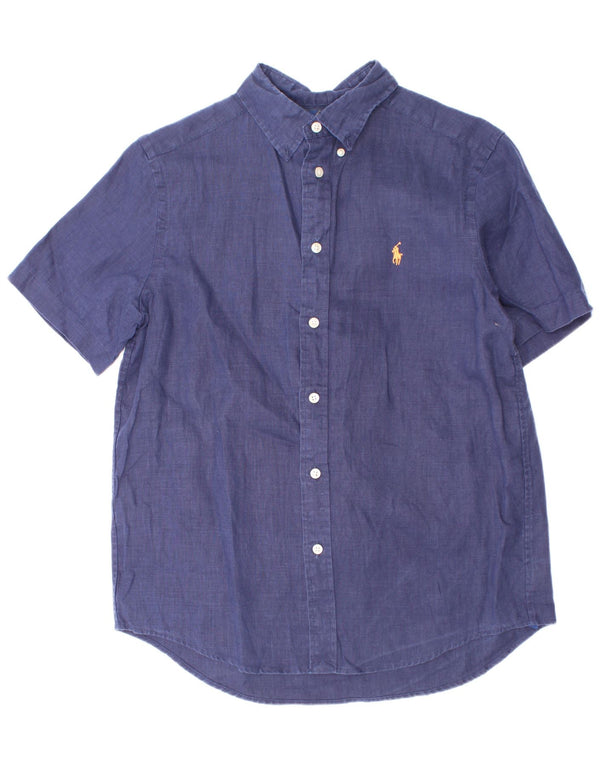 Ralph Lauren Boys Short Sleeve Shirt 14-15 Years Large Navy Blue