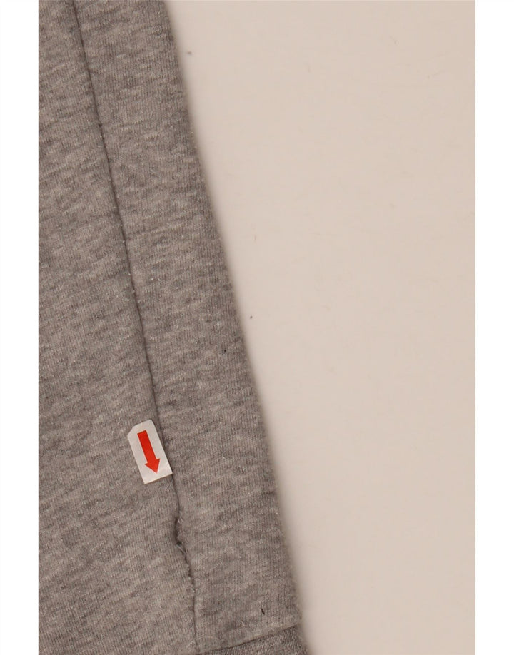 ADIDAS Womens Graphic Zip Hoodie Sweater UK 14 Medium Grey