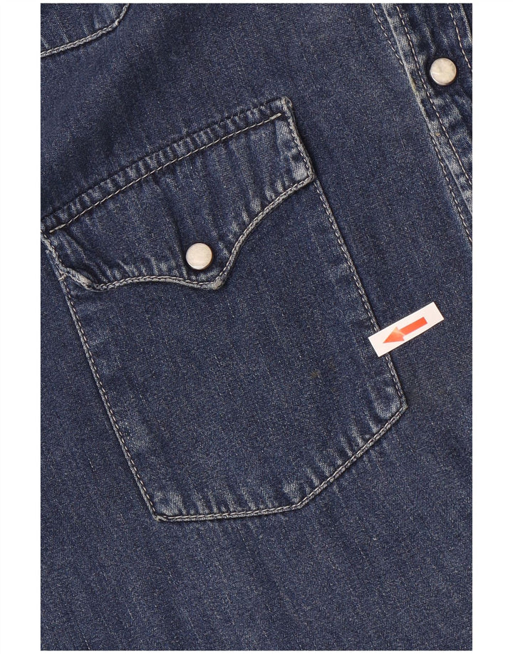 Levi's Mens Denim Shirt Medium Blue Cotton