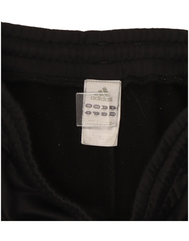 Adidas Womens Tracksuit Trousers Joggers UK 12 Medium Black Polyester
