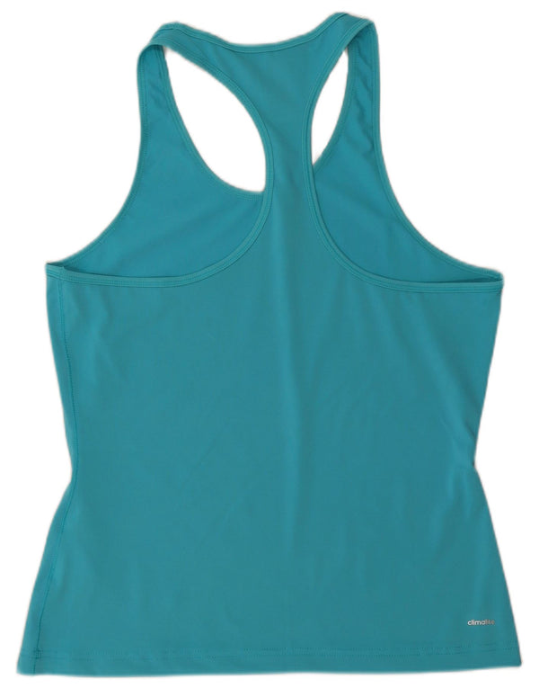 Adidas Womens Climalite Vest Top UK 12/14 Medium Blue Polyester