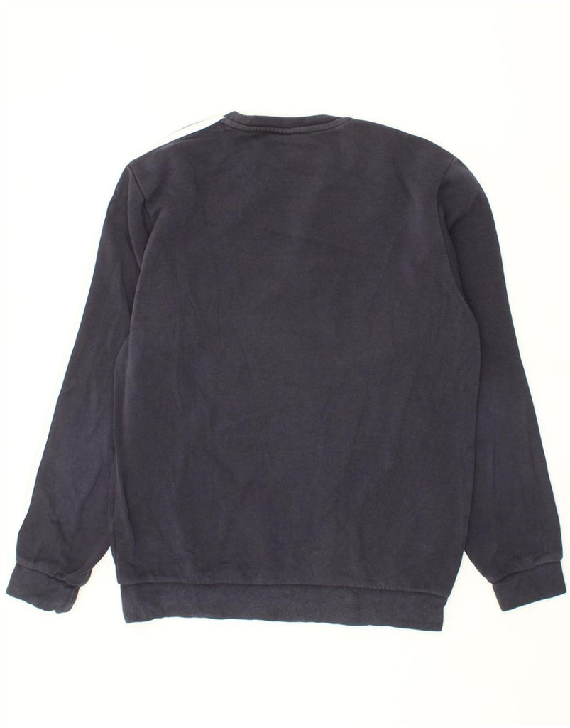 ADIDAS Mens Graphic Sweatshirt Jumper Medium Navy Blue Vintage Adidas and Second-Hand Adidas from Messina Hembry 