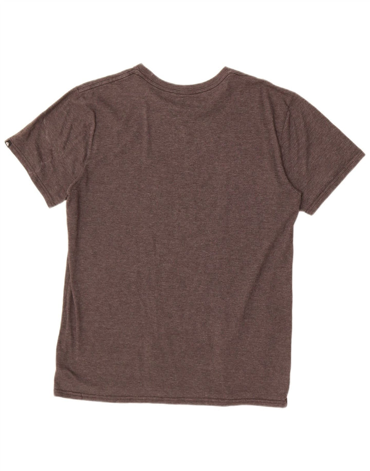 Quiksilver Mens Modern Fit Graphic T-Shirt Top Medium Grey Cotton