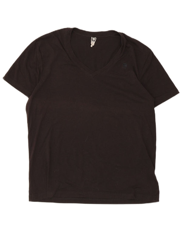 G-Star Womens T-Shirt Top UK 18 XL Black Cotton