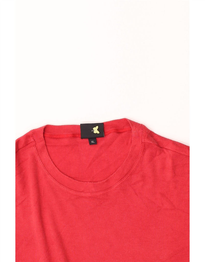TRUSSARDI JEANS Mens T-Shirt Top XL Red Cotton Vintage Trussardi Jeans and Second-Hand Trussardi Jeans from Messina Hembry 