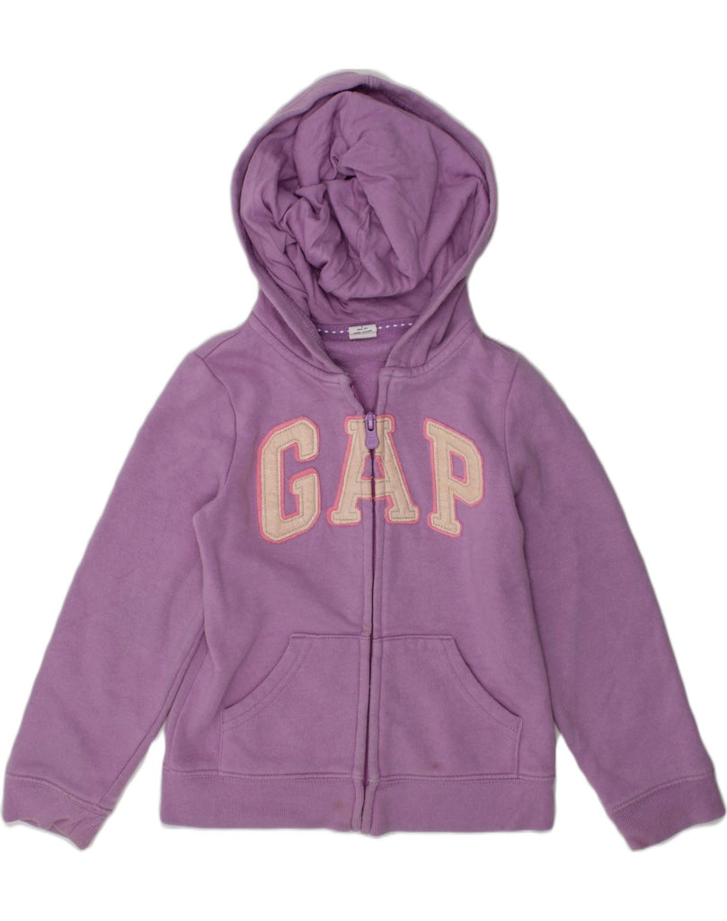 GAP Girls Graphic Hoodie Jumper 4-5 Years Purple Cotton | Vintage Gap | Thrift | Second-Hand Gap | Used Clothing | Messina Hembry 