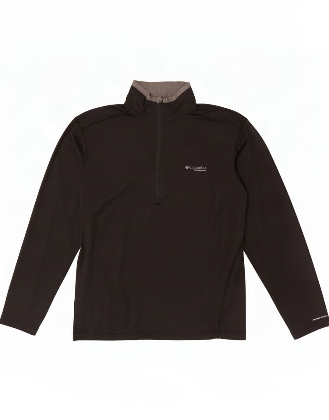 Columbia Mens Omni Dry Zip Neck Pullover Tracksuit Top Medium Black
