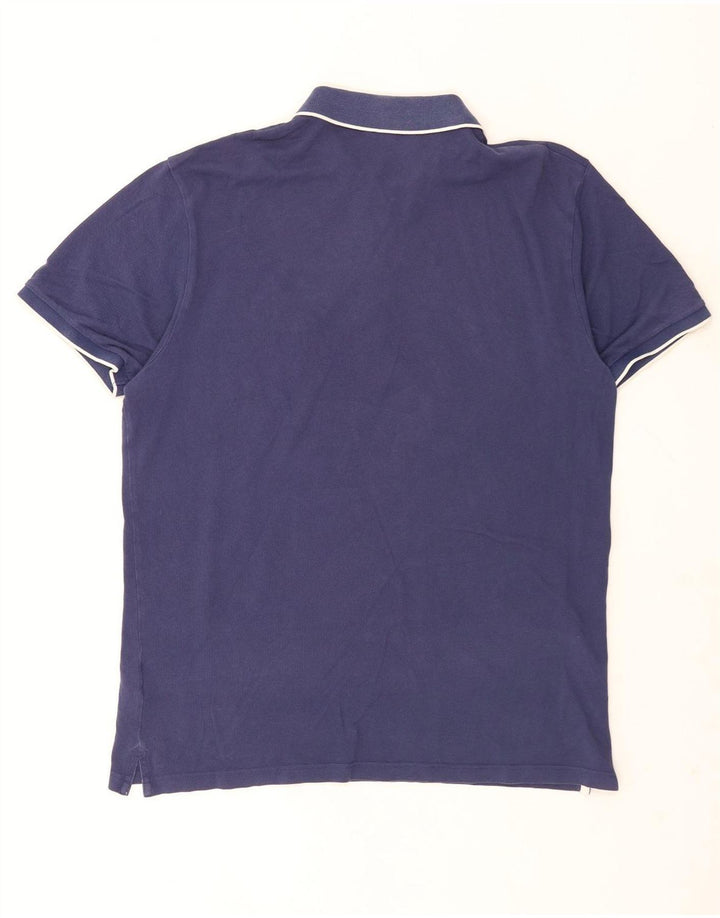 Gant Mens Polo Shirt Large Navy Blue Cotton