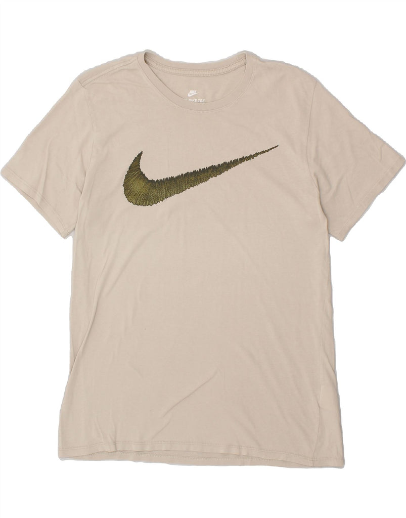 NIKE Mens Graphic T-Shirt Top Large Beige Cotton | Vintage Nike | Thrift | Second-Hand Nike | Used Clothing | Messina Hembry 