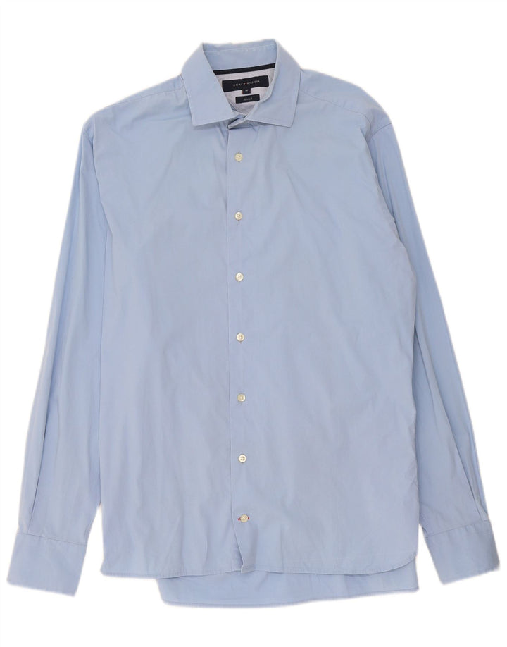 Tommy Hilfiger Mens Shirt Medium Blue Cotton