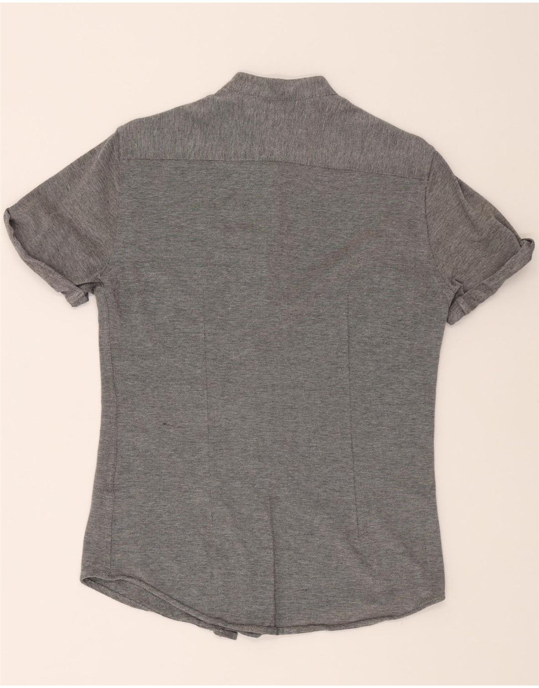 ZARA Mens Slim Fit Short Sleeve Shirt Small Grey Vintage Zara and Second-Hand Zara from Messina Hembry 