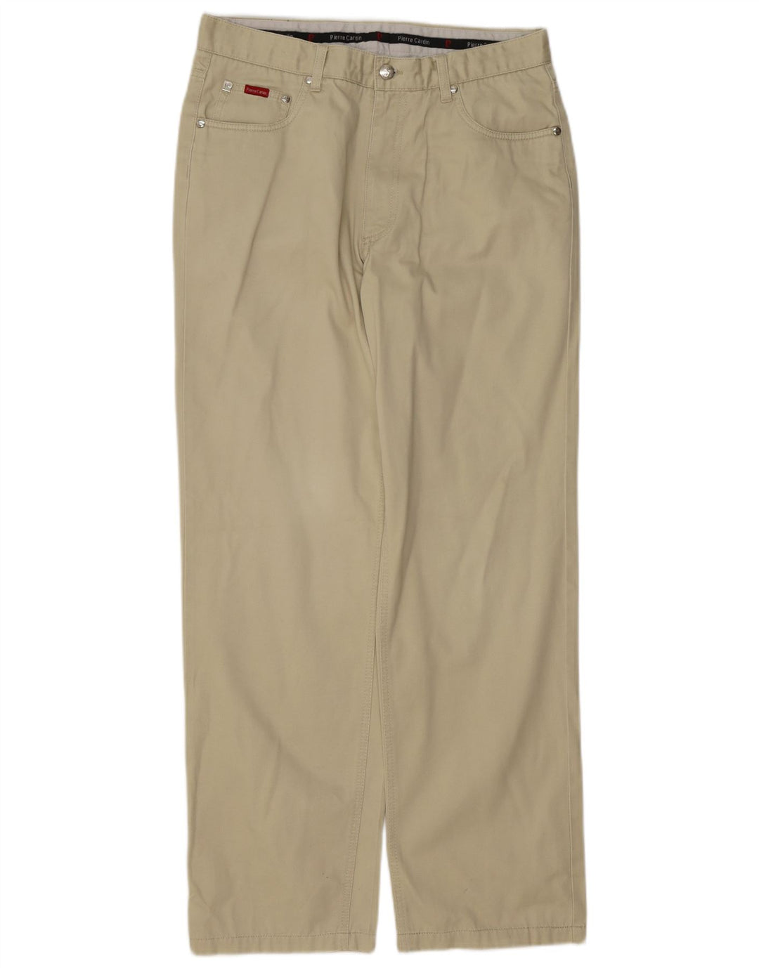 PIERRE CARDIN Mens Straight Casual Trousers W32 L31 Beige