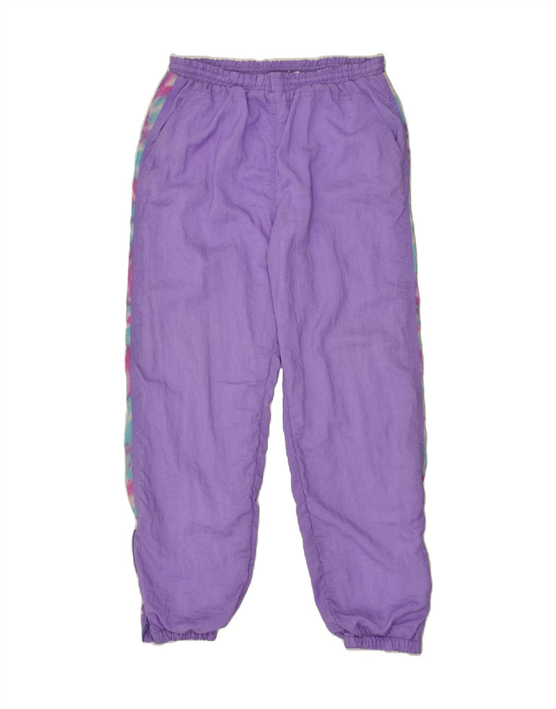 RODEO Womens Tracksuit Trousers Joggers EU 40 Medium Purple Colourblock | Vintage Rodeo | Thrift | Second-Hand Rodeo | Used Clothing | Messina Hembry 