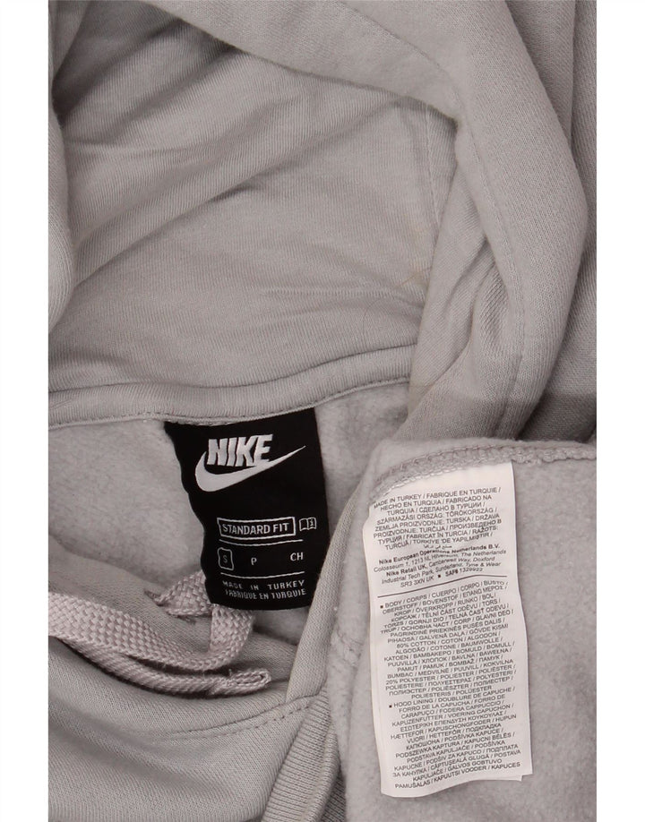 Nike Mens Standard Fit Hoodie Jumper Small Grey Cotton