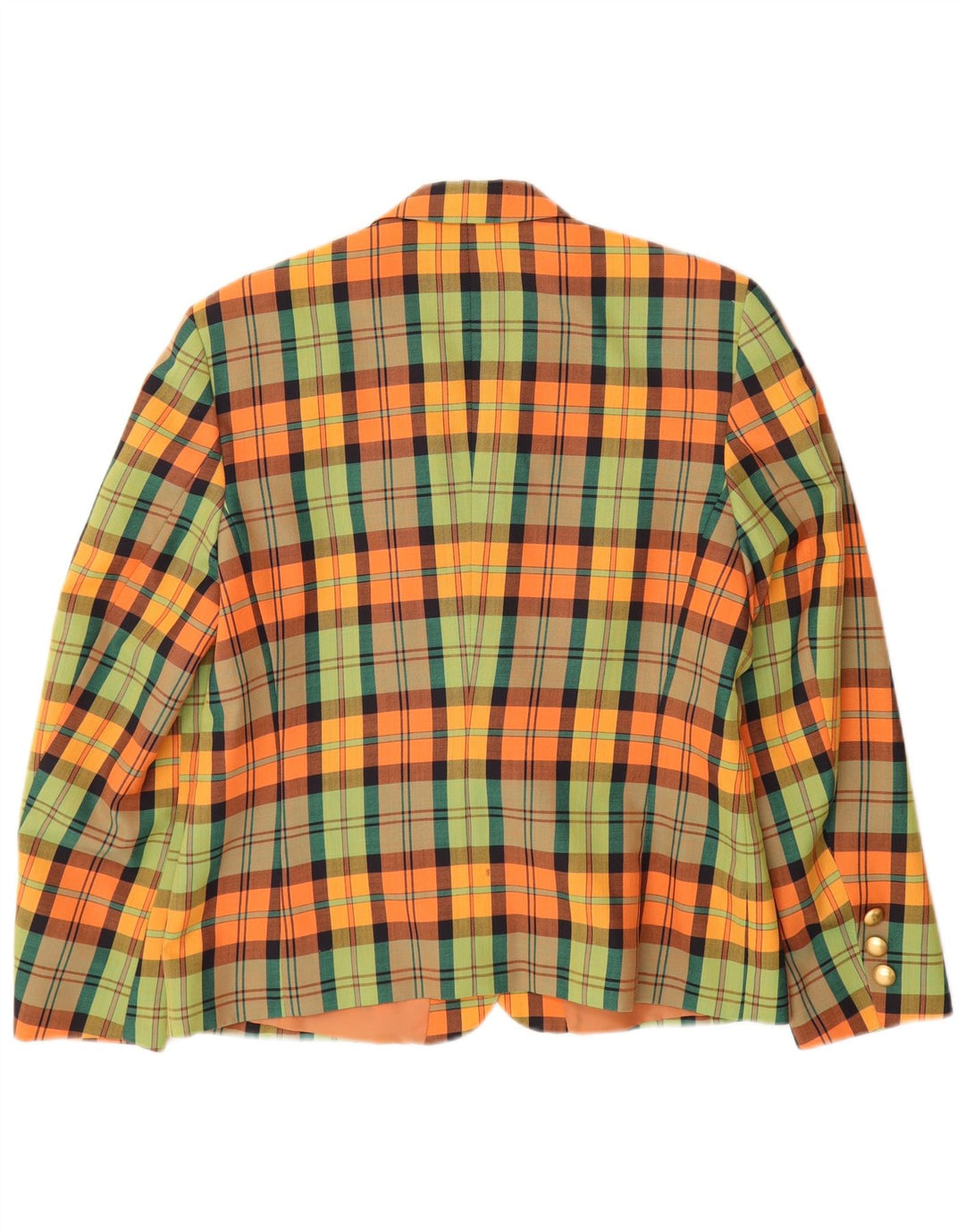 HMC Womens Double Breasted Blazer Jacket UK 12 Medium Multicoloured Check