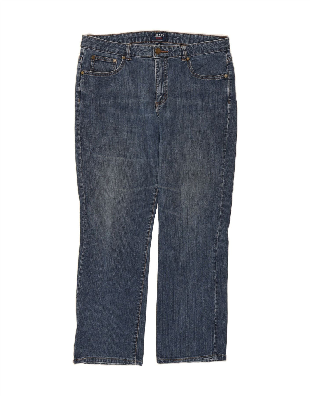 CHAPS Womens Straight Jeans US 14 XL W36 L28 Blue Cotton Vintage Chaps and Second-Hand Chaps from Messina Hembry 