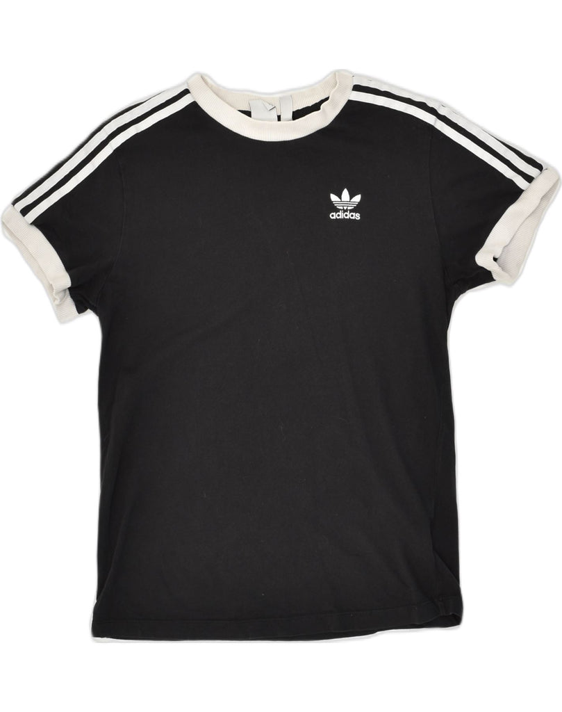 ADIDAS Womens T-Shirt Top UK 8 Small Black Cotton | Vintage Adidas | Thrift | Second-Hand Adidas | Used Clothing | Messina Hembry 