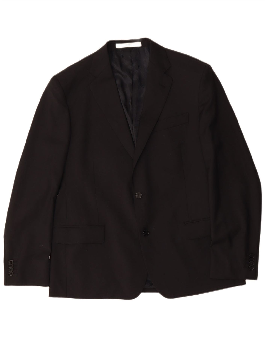 Ferre Mens 2 Button Blazer Jacket IT 54 2XL Black Wool