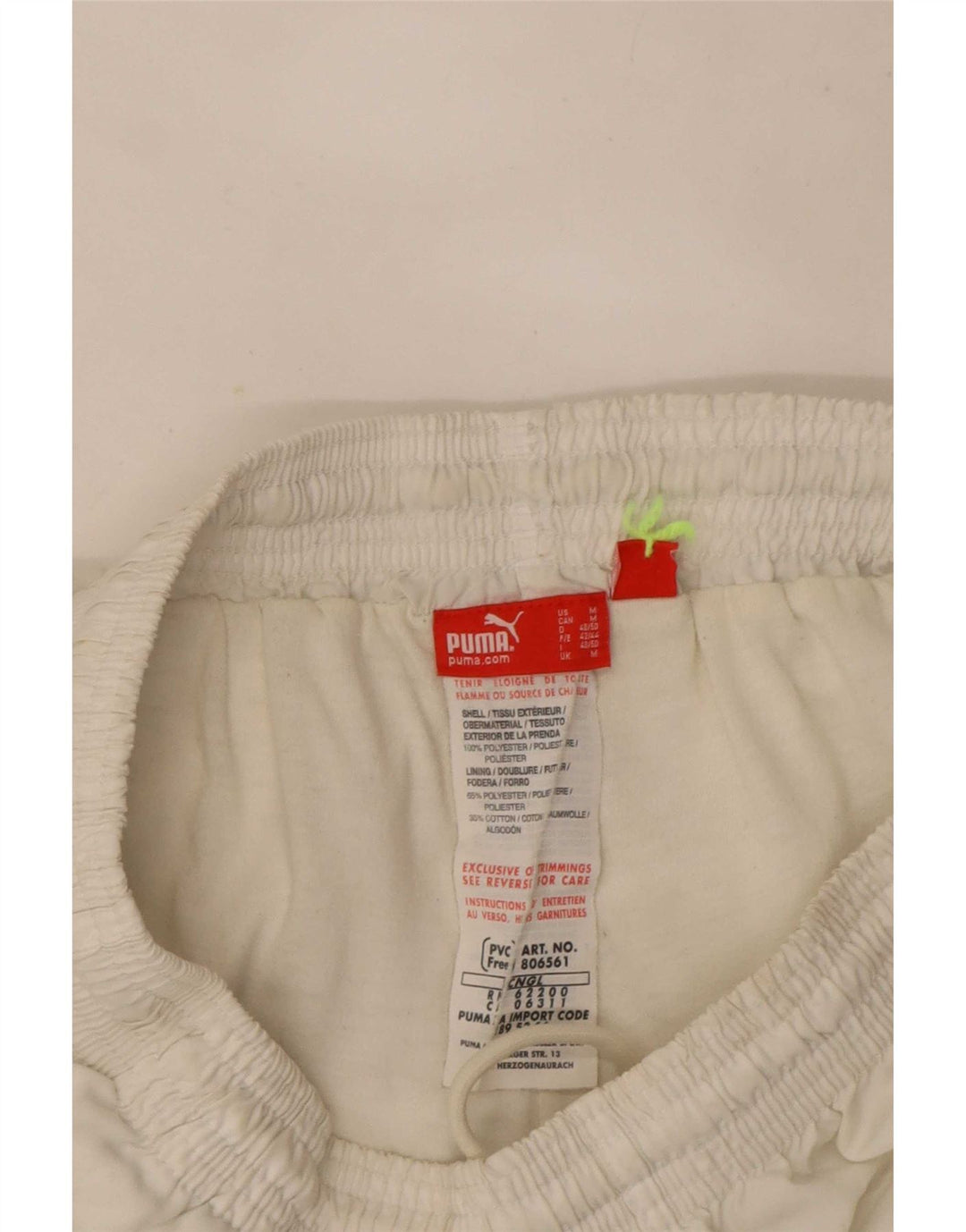 Puma Mens Sport Shorts Medium White Polyester
