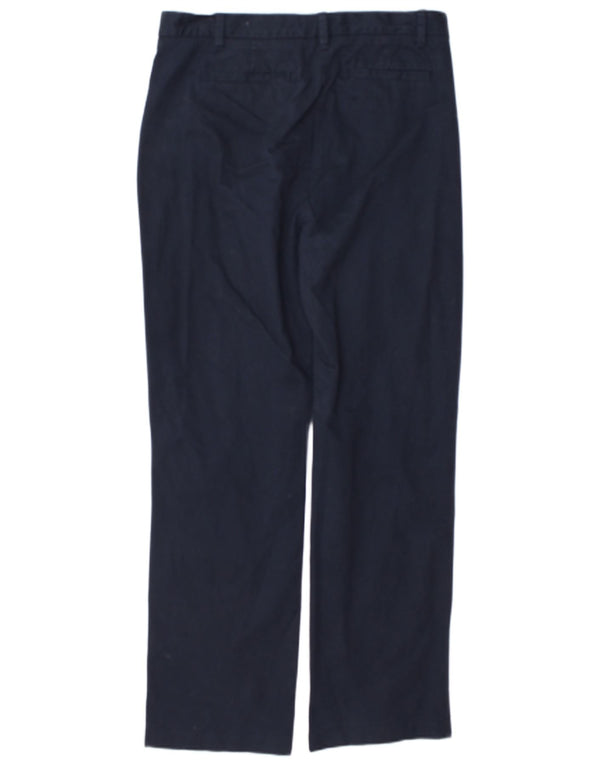 Marks & Spencer Womens Chino Trousers UK 14 Large W34 L31 Navy Blue