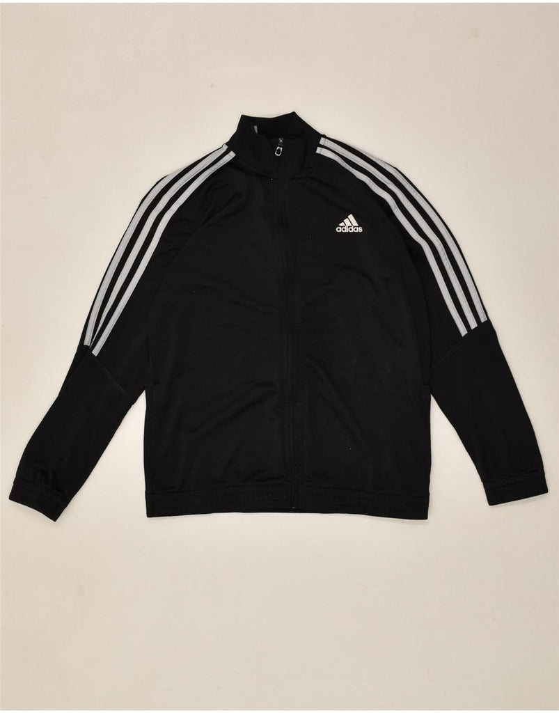 ADIDAS Boys Tracksuit Top Jacket 15-16 Years Black Polyester | Vintage Adidas | Thrift | Second-Hand Adidas | Used Clothing | Messina Hembry 