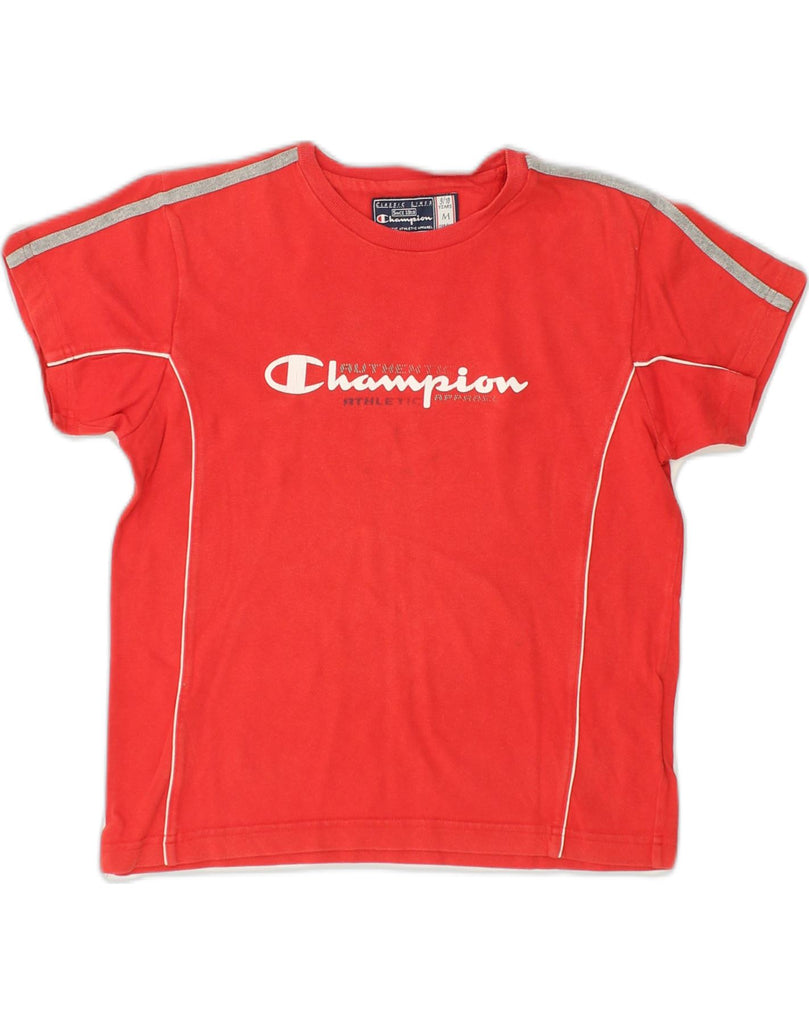 CHAMPION Girls Graphic T-Shirt Top 9-10 Years Medium Red Cotton | Vintage Champion | Thrift | Second-Hand Champion | Used Clothing | Messina Hembry 