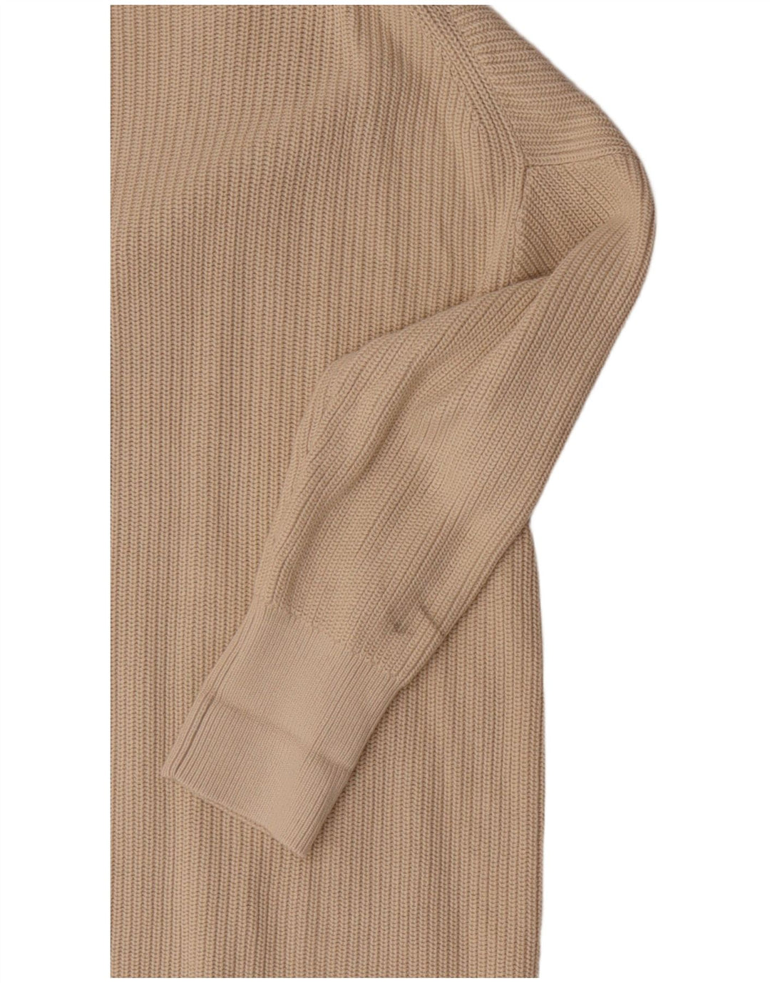 COS Womens Longline Oversized Cardigan Sweater UK 14 Medium Beige Cotton