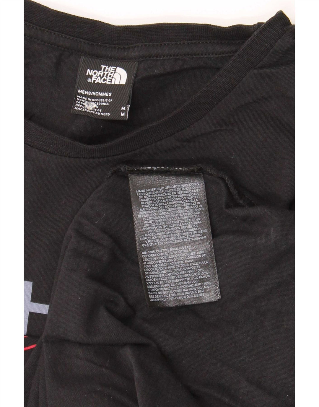 The North Face Mens Graphic T-Shirt Top Medium Black Cotton
