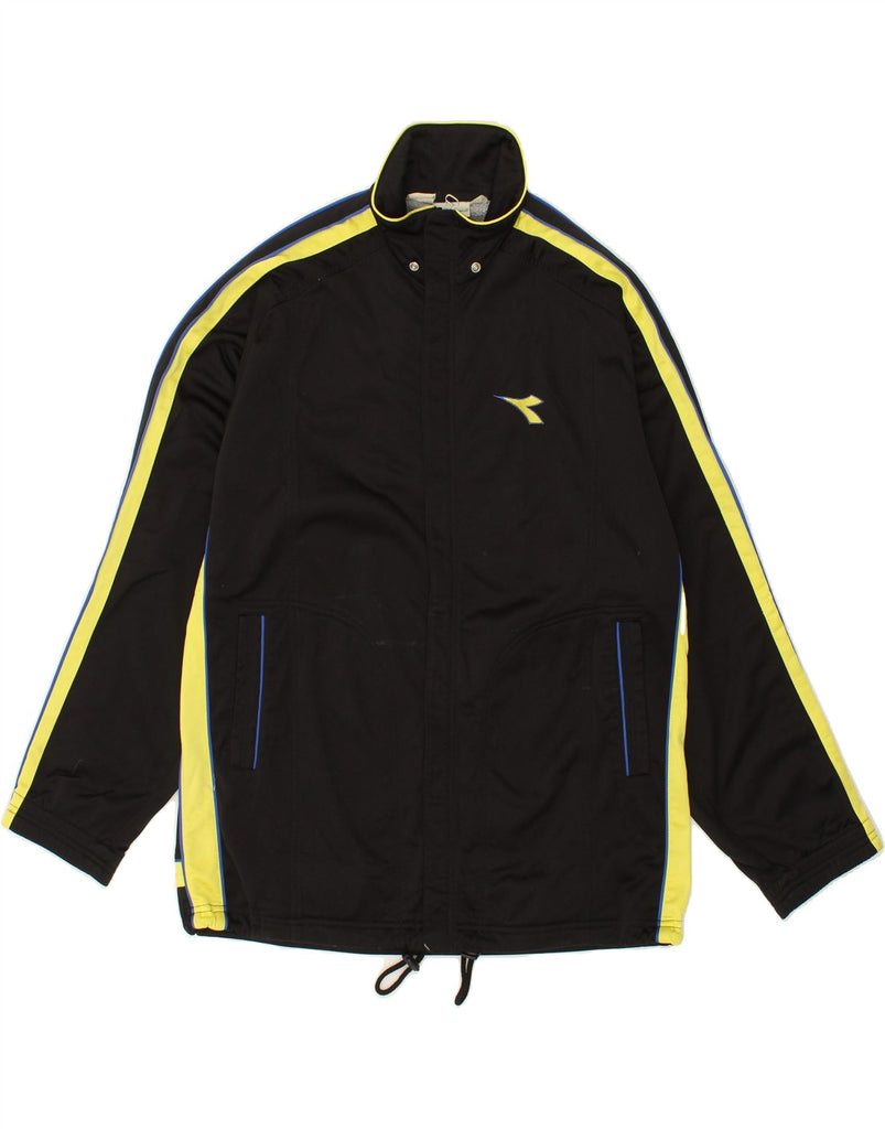 DIADORA Mens Tracksuit Top Jacket Large Black Colourblock Vintage Diadora and Second-Hand Diadora from Messina Hembry 