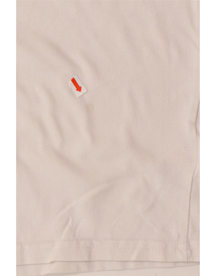 ELLESSE Mens Graphic T-Shirt Top Small White Striped Cotton