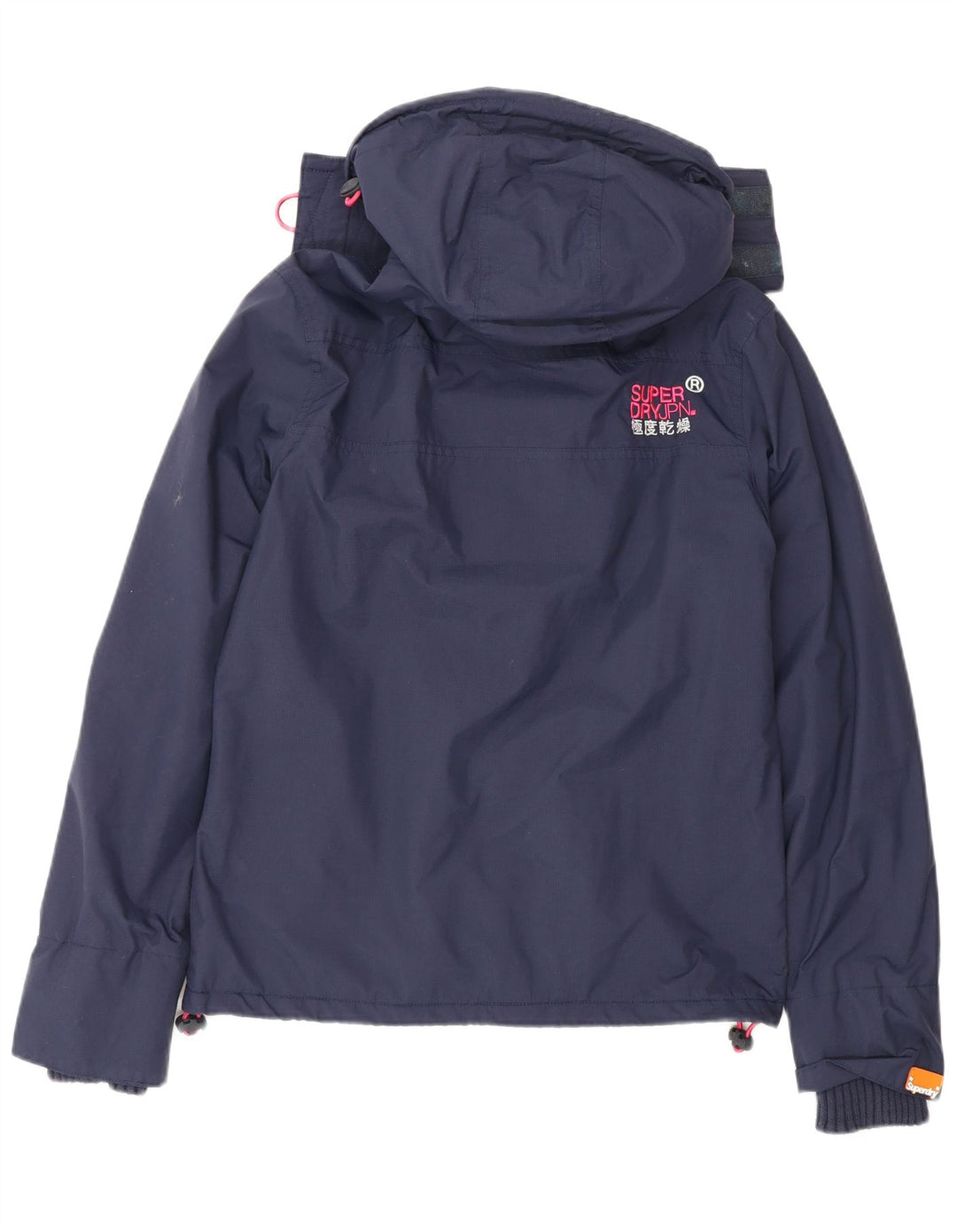 Superdry Womens Windcheater Hooded Windbreaker Jacket UK 10 Small Navy Blue