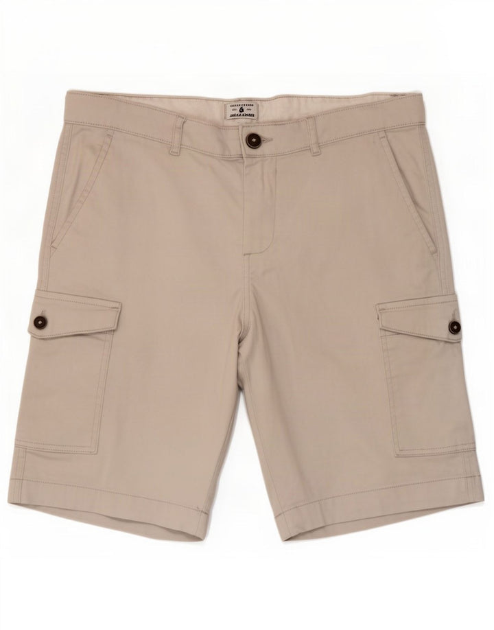 Jack & Jones Mens Cargo Shorts W34 Large Beige