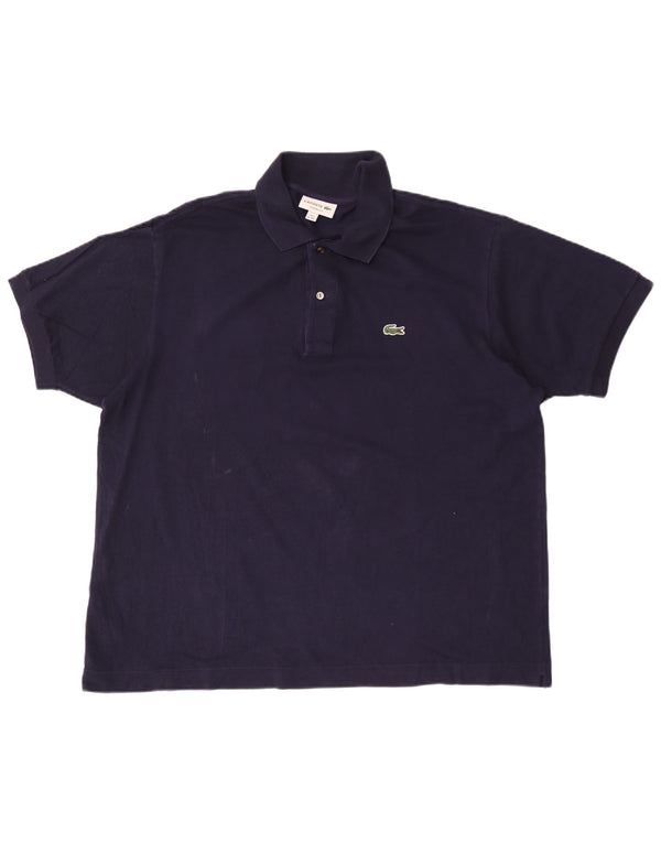 Lacoste Mens Classic Fit Polo Shirt Size 7 2XL Navy Blue Cotton