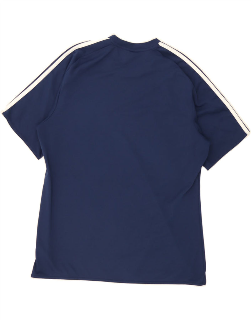 ADIDAS Mens Climalite T-Shirt Top Large Navy Blue Polyester Vintage Adidas and Second-Hand Adidas from Messina Hembry 
