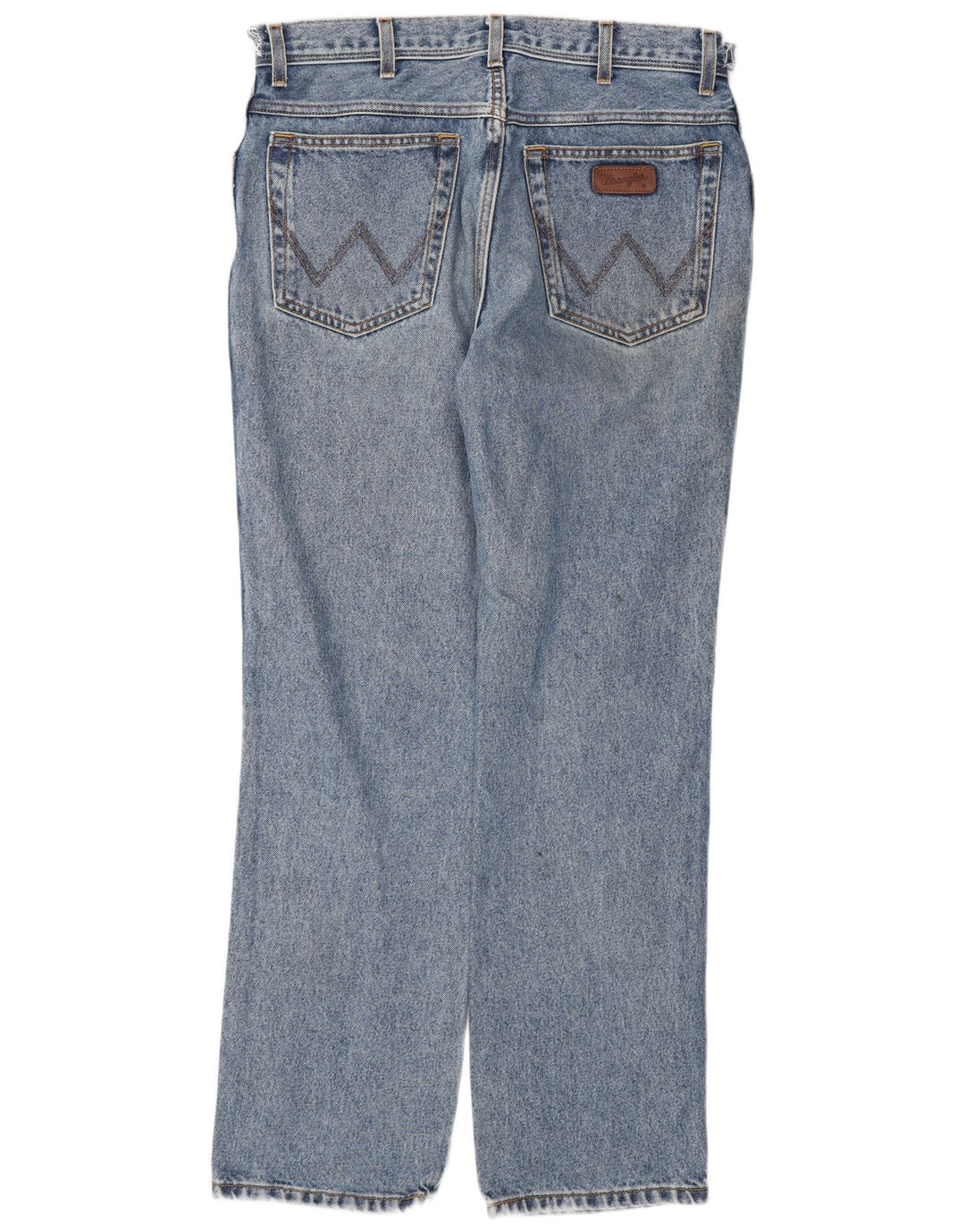 Wrangler Mens Regular Fit Straight Jeans W34 L32 Blue Cotton