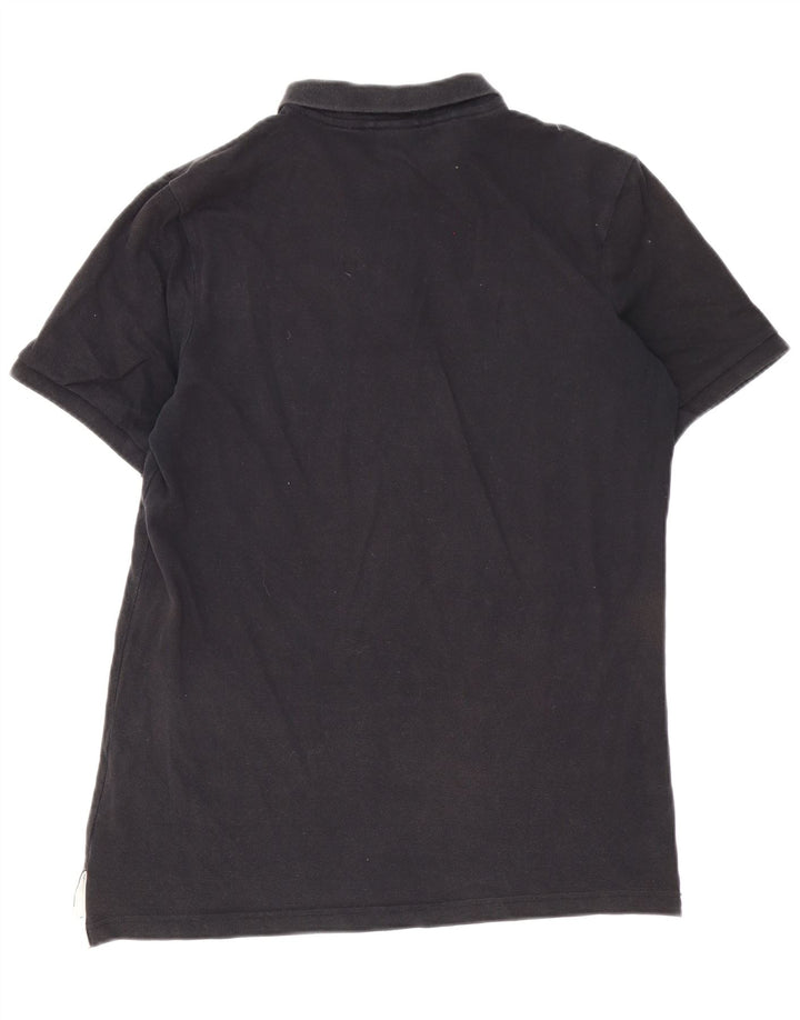 NIKE Mens Polo Shirt Medium Black Cotton