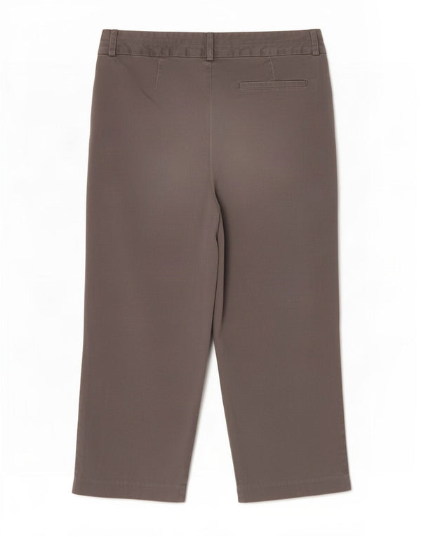 Marks & Spencer Womens Capri Trousers UK 12 Medium W32 L20 Grey Cotton