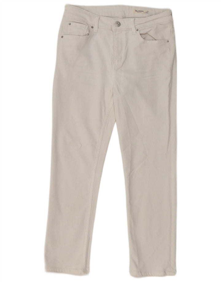 Marks & Spencer Womens The Sienna Straight Jeans UK 12 Medium W30 L26 White