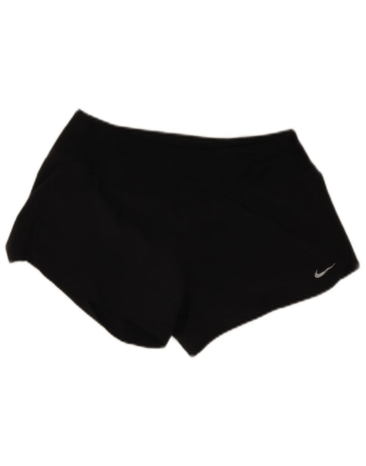 Nike Womens Dri Fit Sport Shorts UK 10 Small Black Polyester