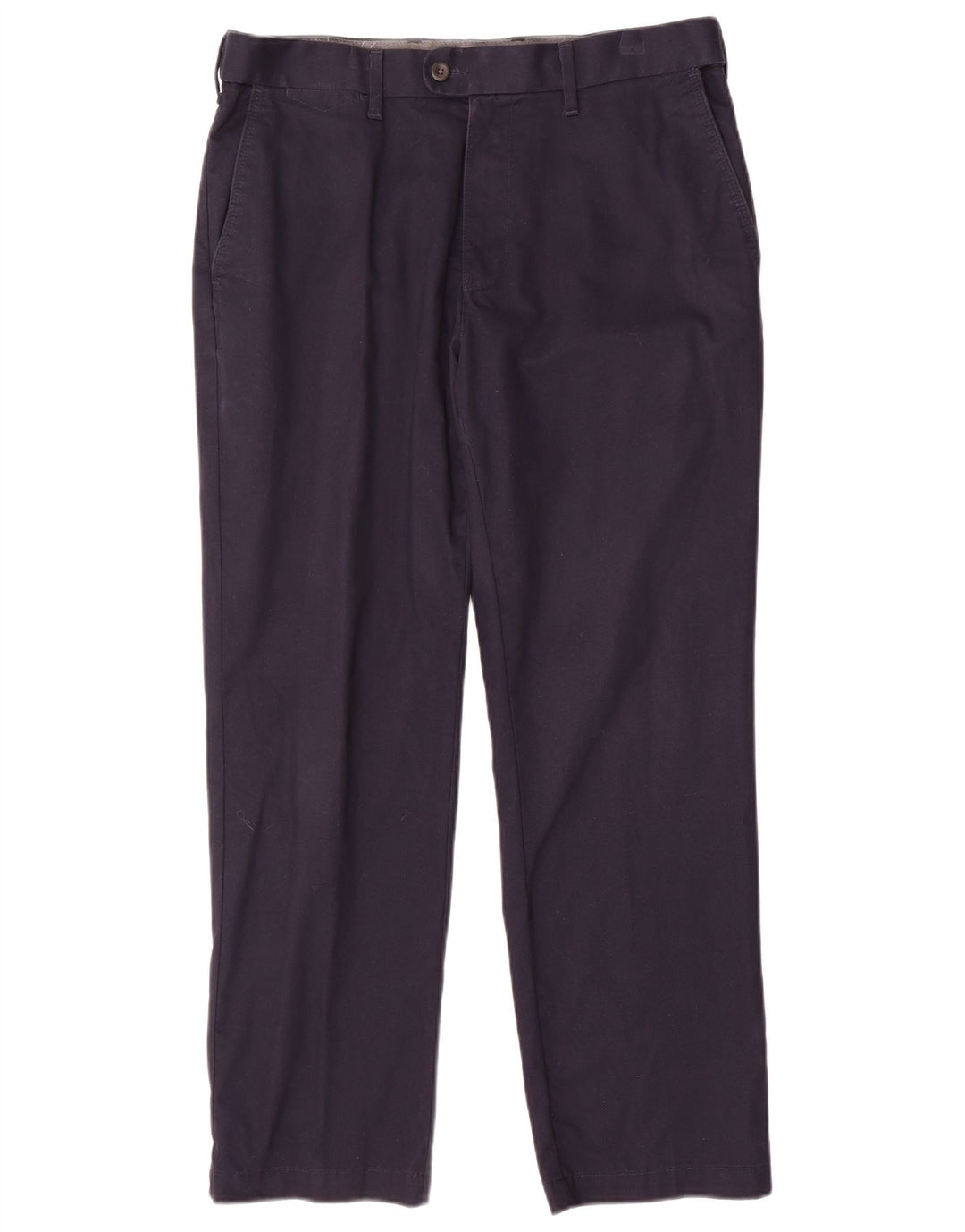 Marks & Spencer Mens Regular Suit Trousers W34 L29 Navy Blue Cotton