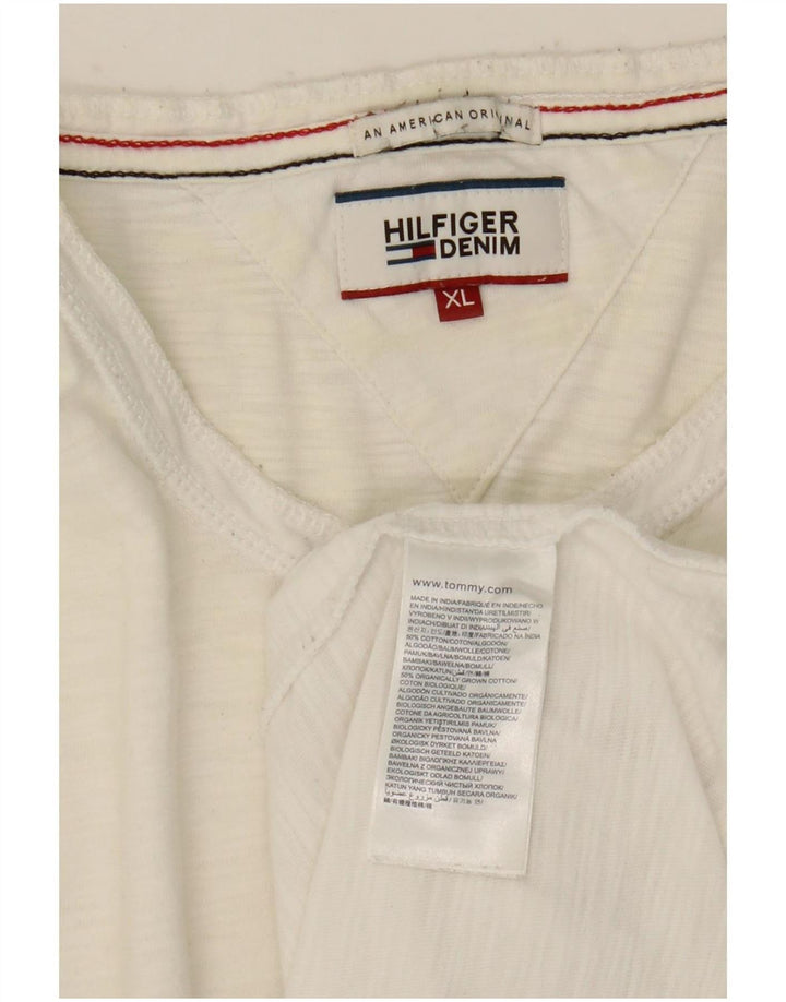 Tommy Hilfiger Mens Top Long Sleeve XL White Cotton