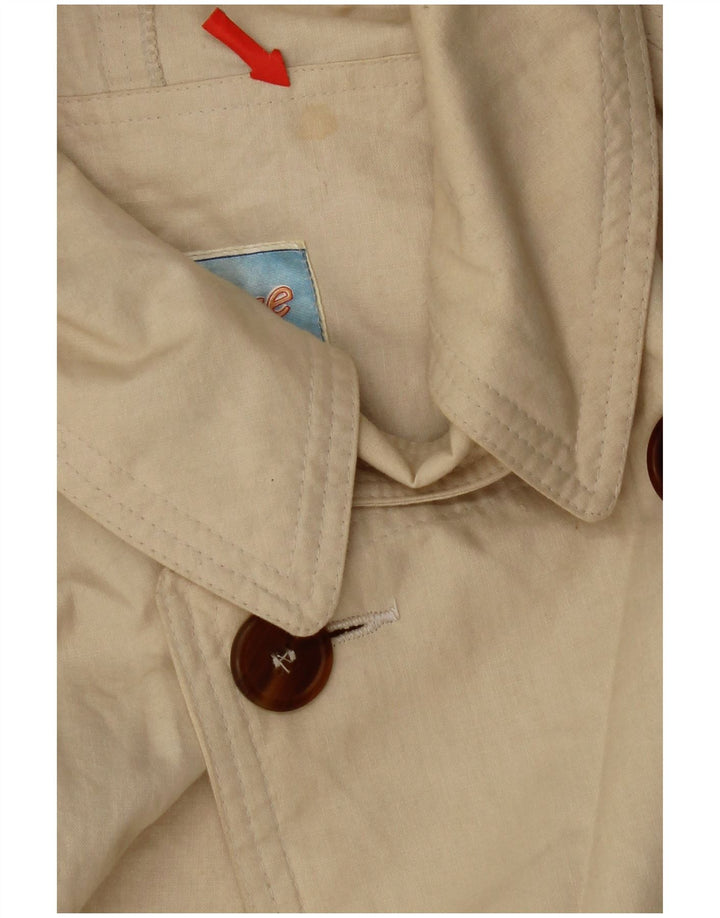 Vintage Mens Double Breasted Trench Coat UK 38 Medium Beige