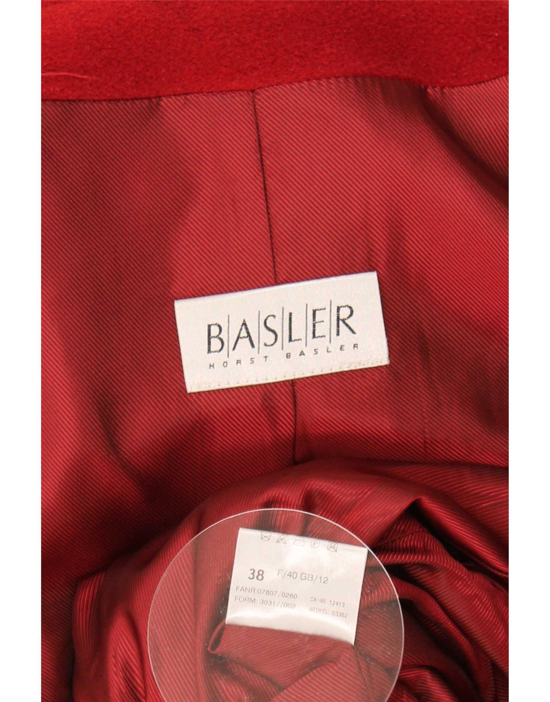 Basler Womens Overcoat UK 12 Medium Red Wool