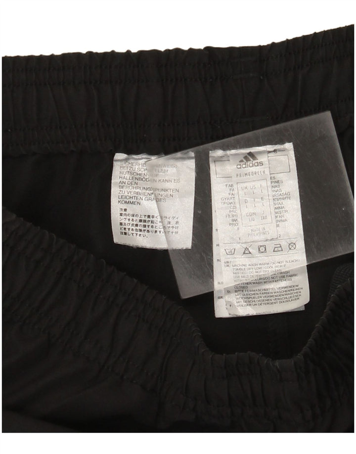 Adidas Mens Aeroready Graphic Tracksuit Trousers Large Black Polyester