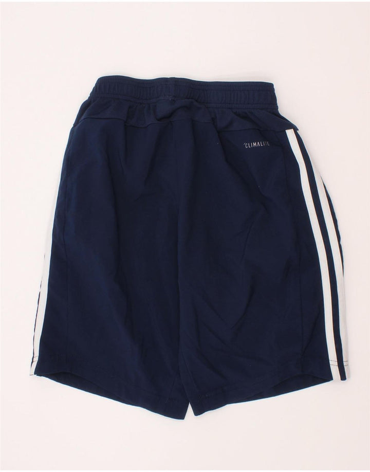 Adidas Boys Climalite Sport Shorts 11-12 Years Navy Blue Polyester