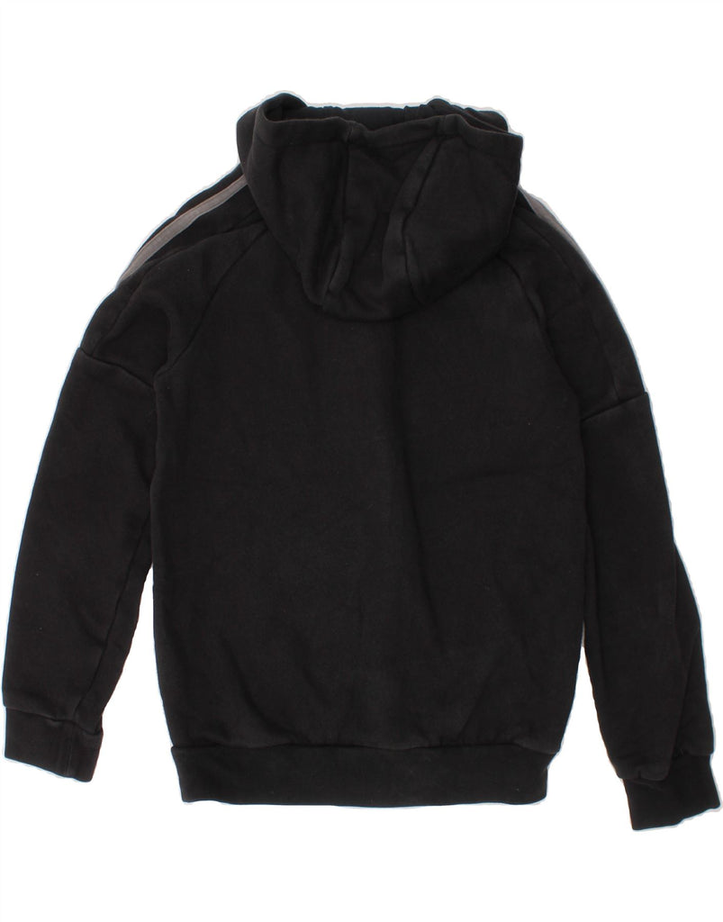 ADIDAS Boys Zip Hoodie Sweater 9-10 Years Black Cotton Vintage Adidas and Second-Hand Adidas from Messina Hembry 