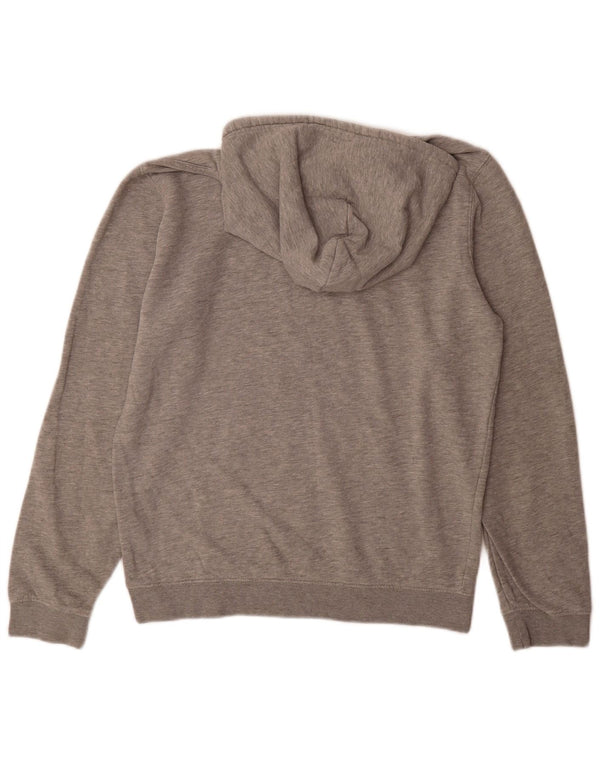 Champion Mens Graphic Hoodie Jumper Medium Grey Flecked Cotton