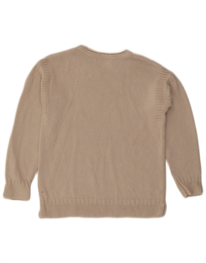 Marks & Spencer Womens Crew Neck Jumper Sweater UK 10 Small Beige