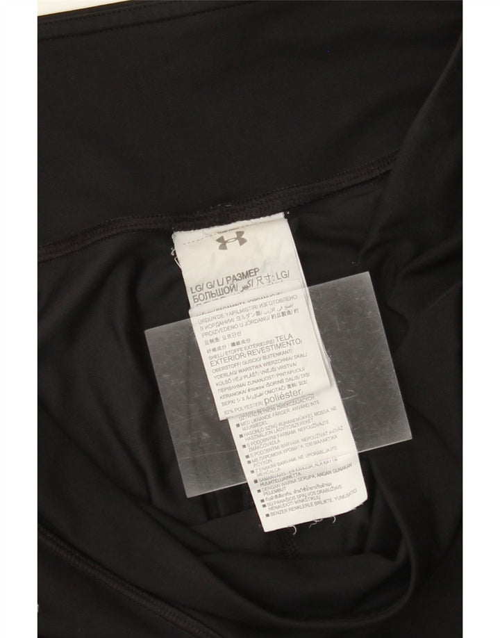 UNDER ARMOUR Womens Capri Leggings UK 14 Large  Black Colourblock